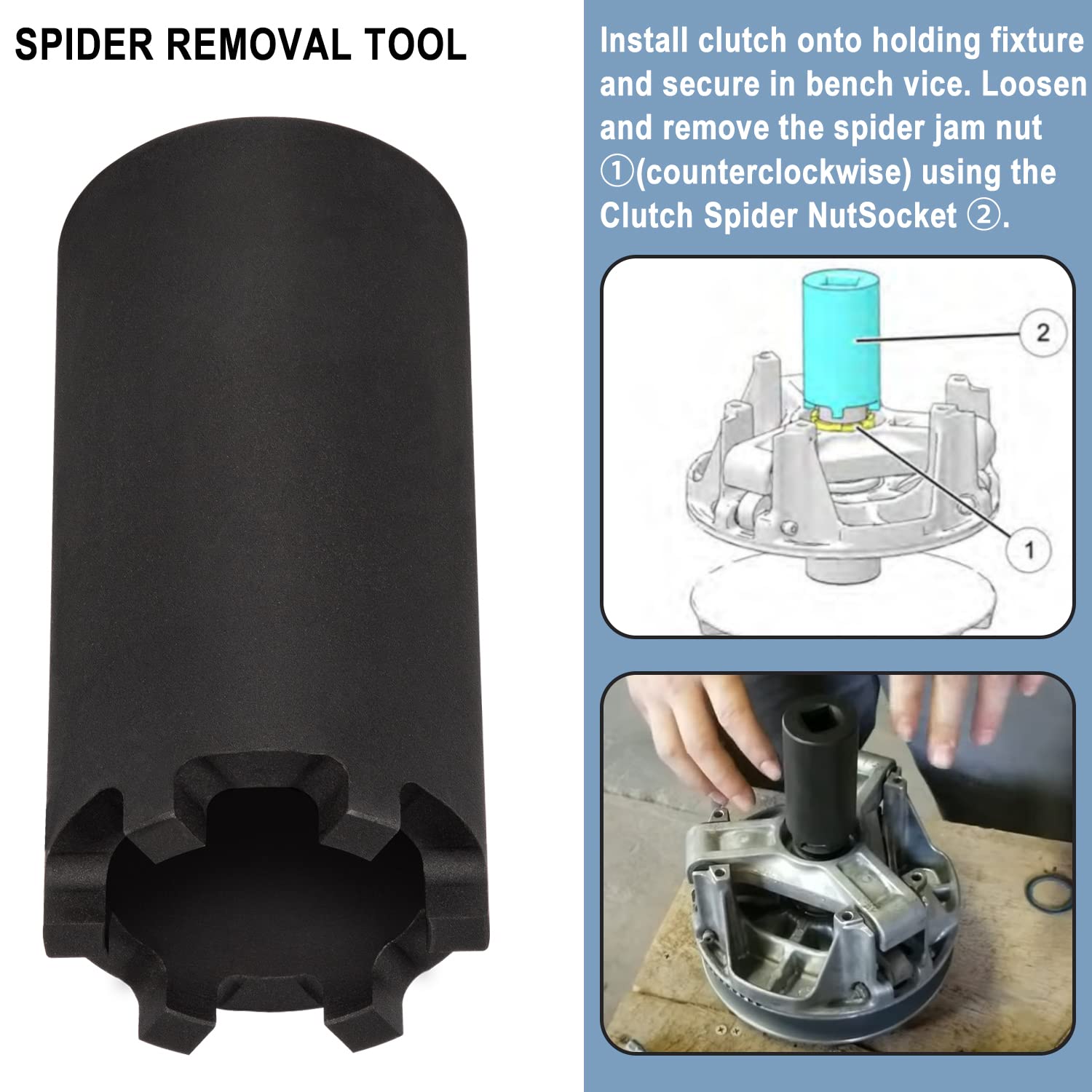 Amazon.com: Clutch Spider Nut Socket Tool Drive Clutch
